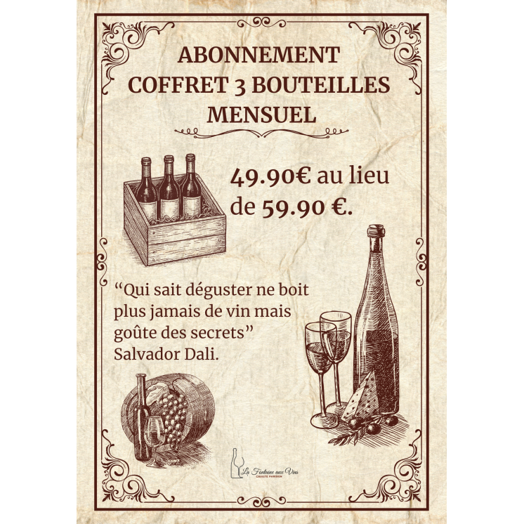 Coffret 3 vins Mensuel